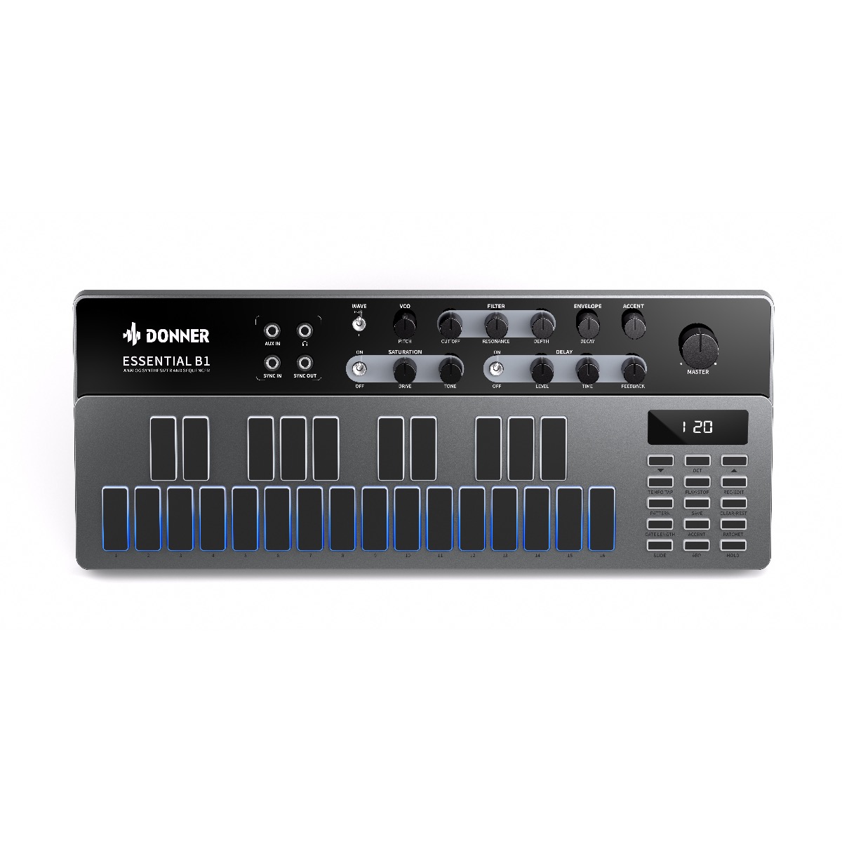 Donner Essential Analog Bas Synthesizer Sekvenser - Donner Synthesizer  - 6975626381113