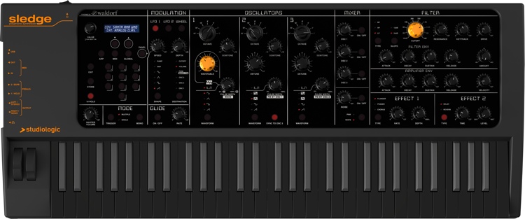 Sort Studiologic Sledge Black Edition Synthesizer - Studiologic Synthesizer  - 8034141640520